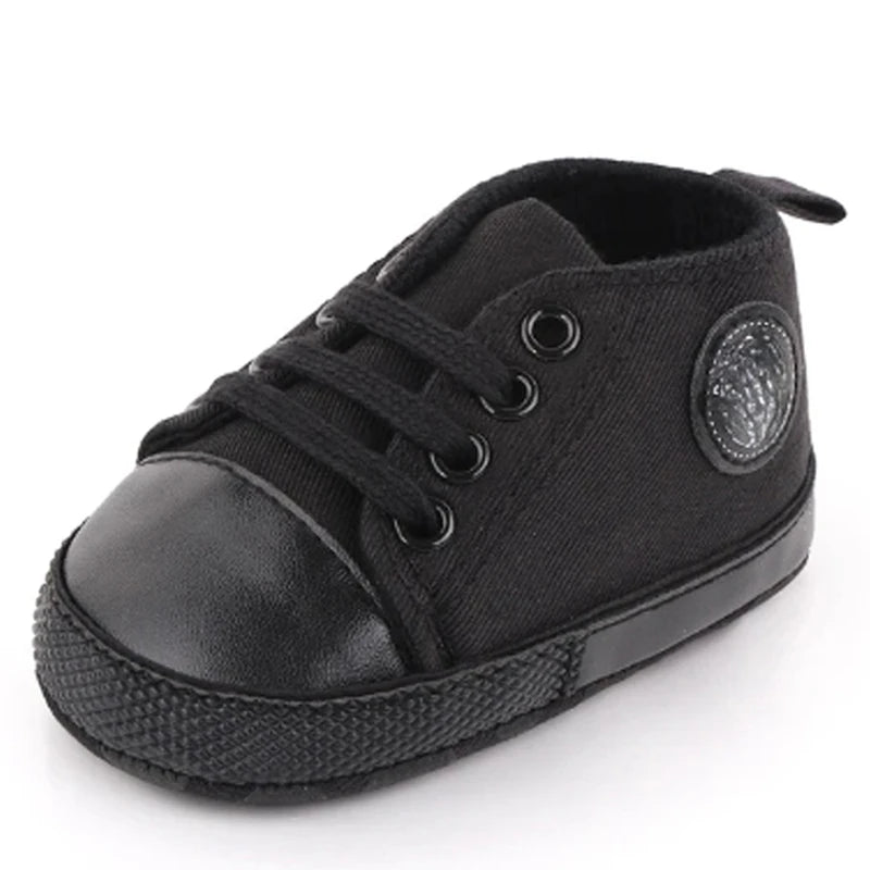 Chaussures bébé garçon fille, baskets classiques en toile décontractées, semelle souple, antidérapantes, pour nouveau-né, premier pas, D2486