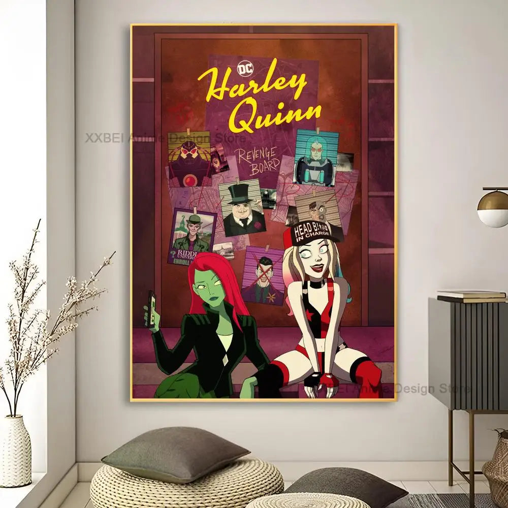 Décoration murale moderne pour la maison, affiches et autocollants H-Harley Cool Quinns, pour chambre à coucher, salle d'activités, bar, art mural à suspendre, peinture décorative