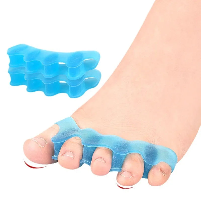 1 Pair Silicone Toe Separator Bunion Corrector Hammer Toe Corrector Soft Silicone Material for Toe Separation Foot Care Tool