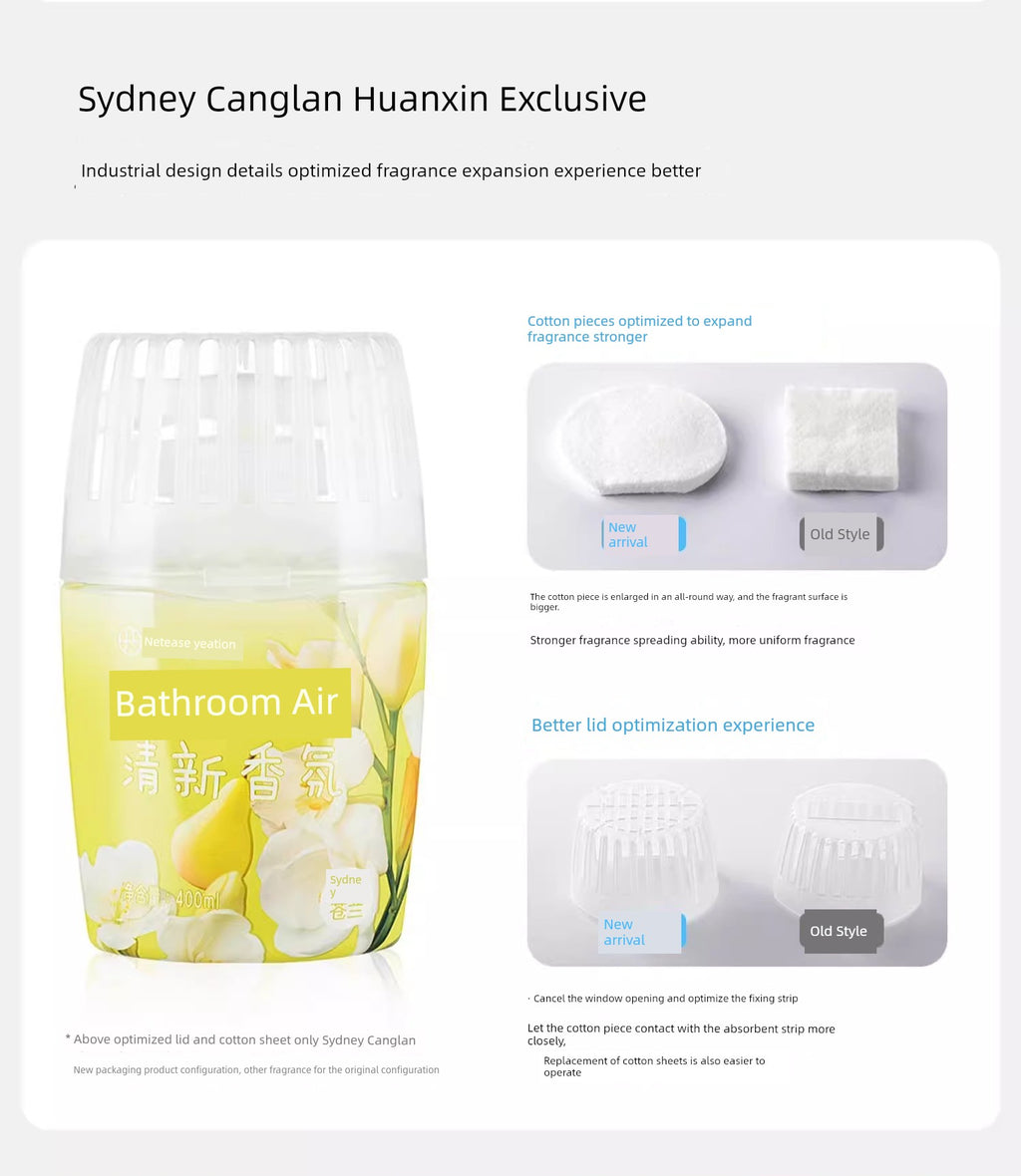 NetEase Yeation Bathroom Fragrance Juice White Peach Air Freshing Agent Toilet Deodorant Indoor Bedroom Long-Lasting Fragrance