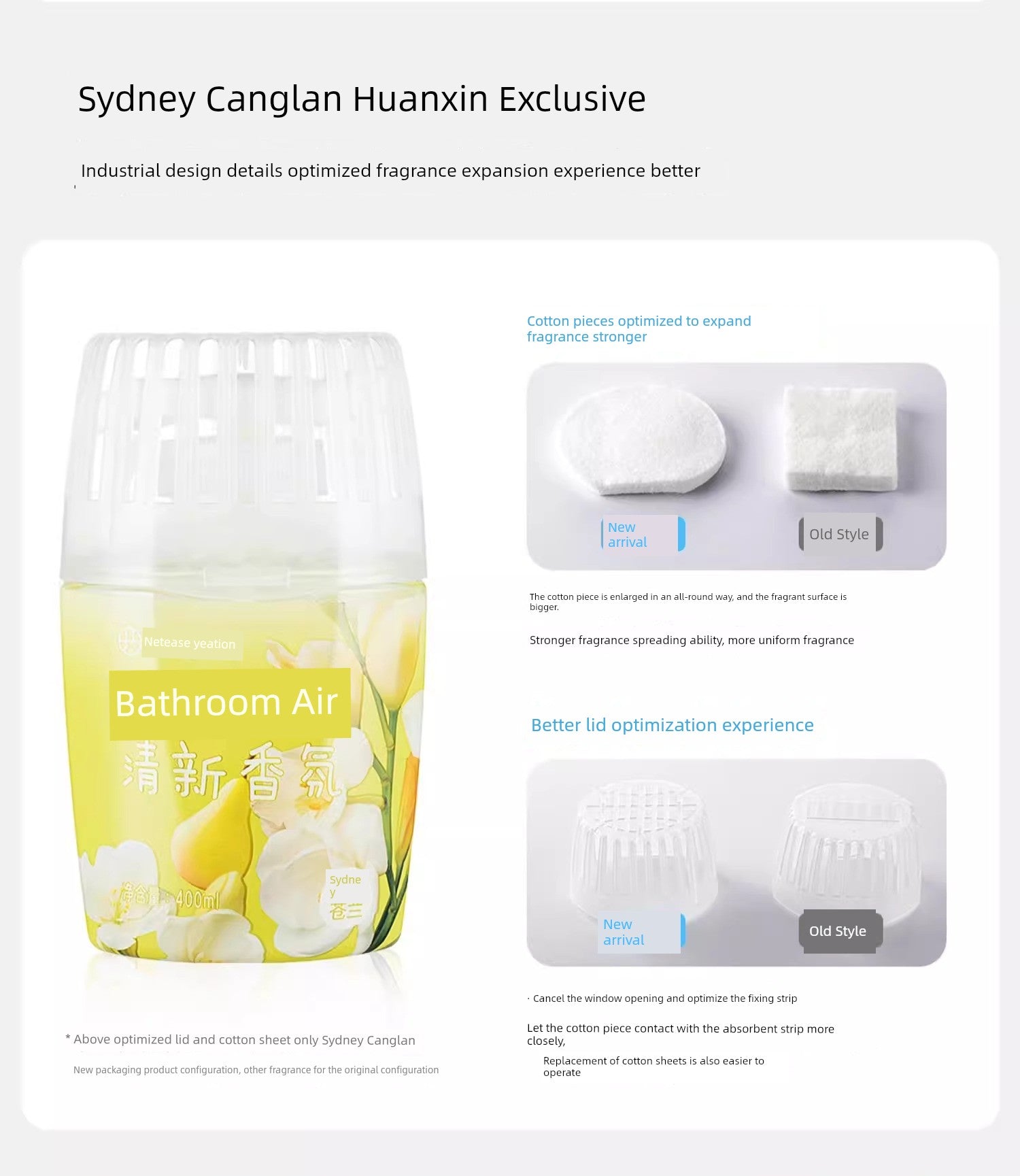 NetEase Yeation Bathroom Fragrance Juice White Peach Air Freshing Agent Toilet Deodorant Indoor Bedroom Long-Lasting Fragrance