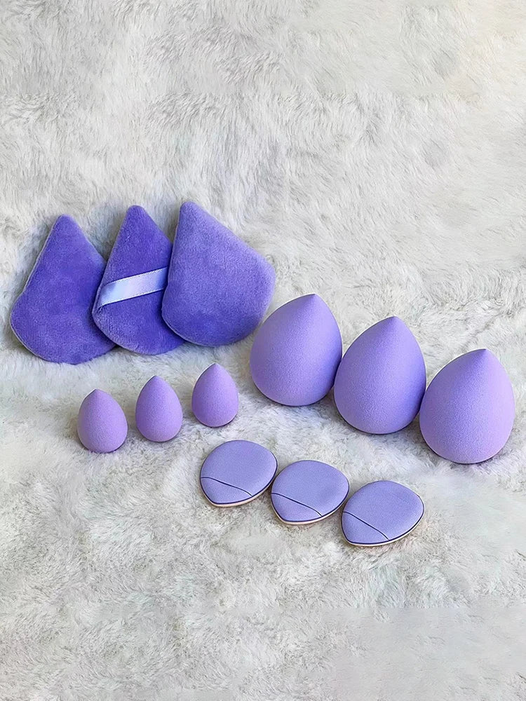 12PCS Makeup Tool Set Size Size Giant Soft Makeup Egg Makeup Powder Suitable for Base Makeup Corner Makeup Setting Novice Makeup
