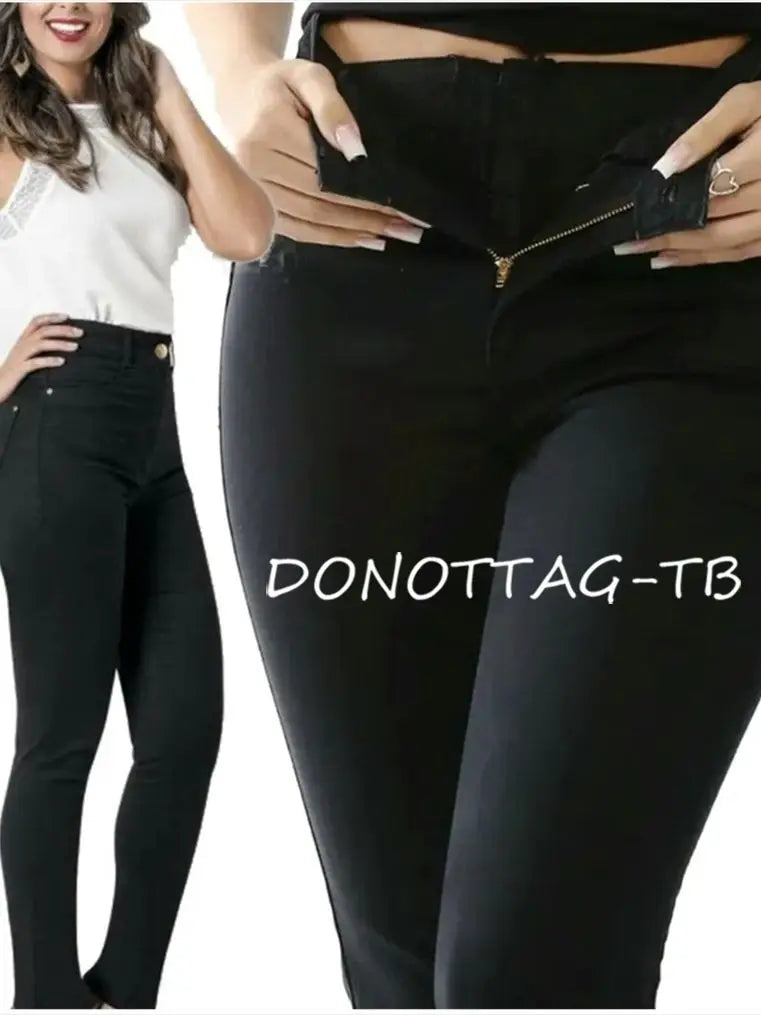 Jeans For Women Mom Jeans Blue Gray Black Woman High Elastic 36 38 40 Stretch Jeans Female Washed Denim Skinny Pencil Pants