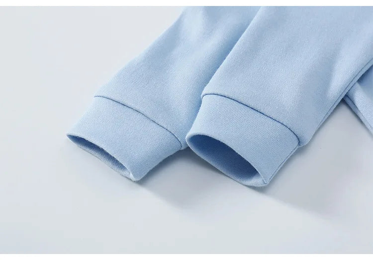 Newborn Baby Long Sleeved Solid Color Long Crawling Jumpsuit Spring Autumn Cotton Footed Infant Boys Rompers 0-1Y Boys Bodysuit