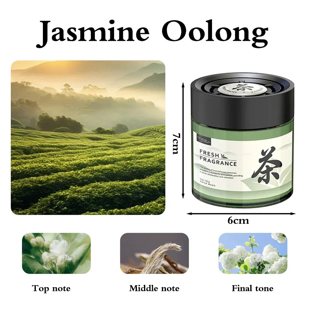 Car Aromatherapy Solid Balm Long Lasting Fragrance Car Dashboard Cup Groove Tea Aroma Ornament Interior Deodorant Air Freshener