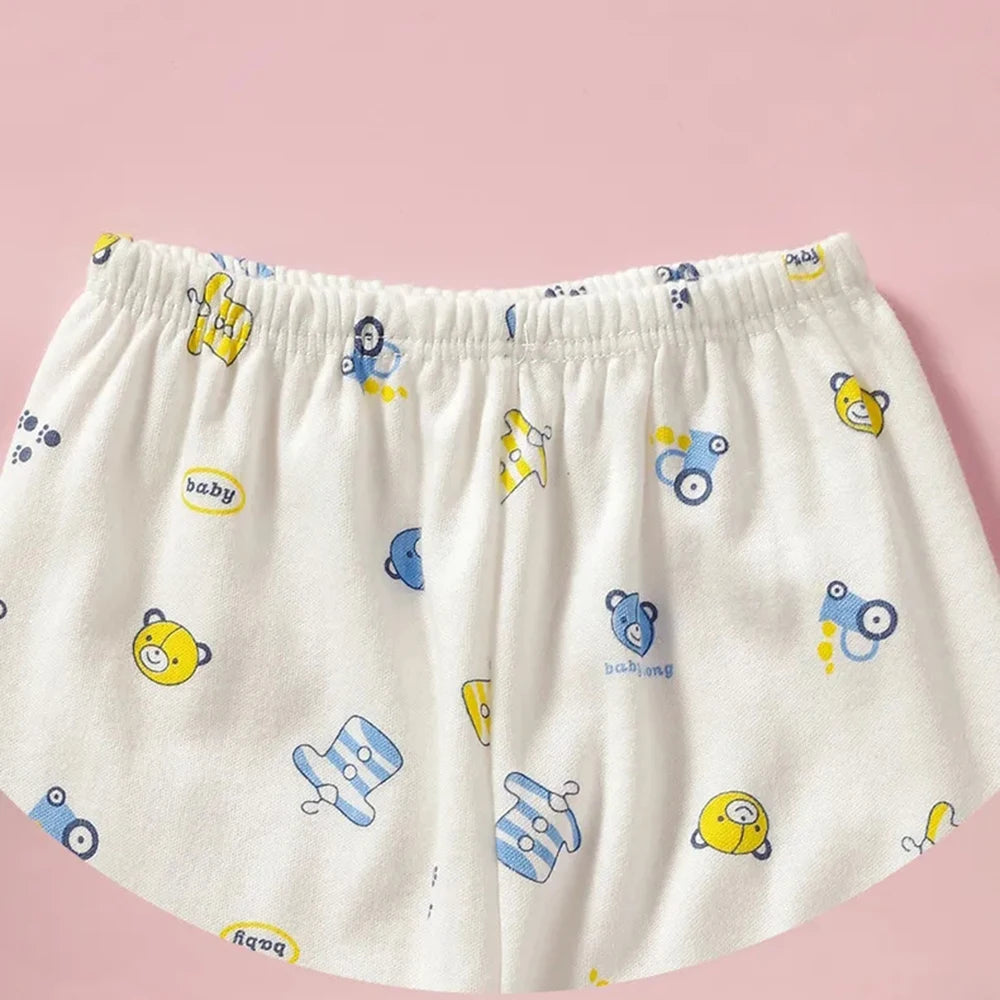 Vêtements pour bébés de 0 à 3 mois, sous-vêtements pour nouveau-nés, motif dessin animé, en coton, boutons, haut à manches longues et pantalon long pour filles et garçons