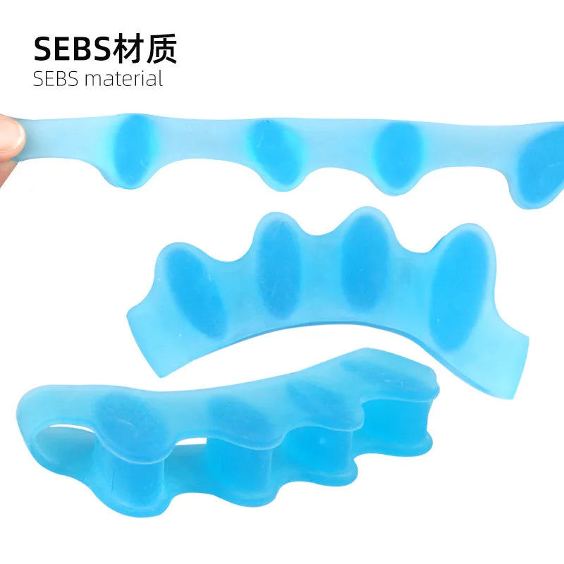 1 Pair Silicone Toe Separator Bunion Corrector Hammer Toe Corrector Soft Silicone Material for Toe Separation Foot Care Tool