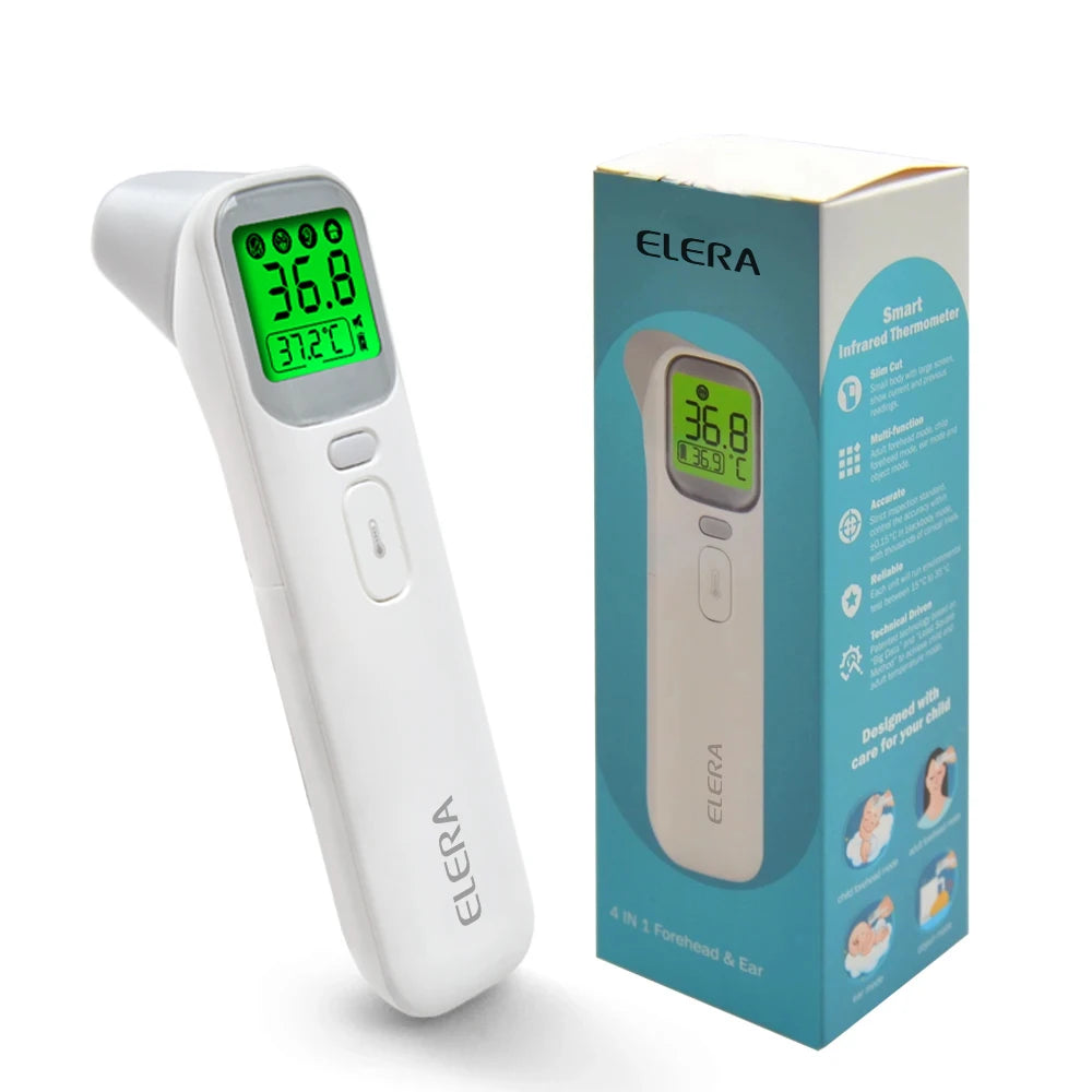 ELERA Infrared Digital Thermometer Forehead Ear Body Fever Termometre Medical Non-contact Temperature Measurement Device