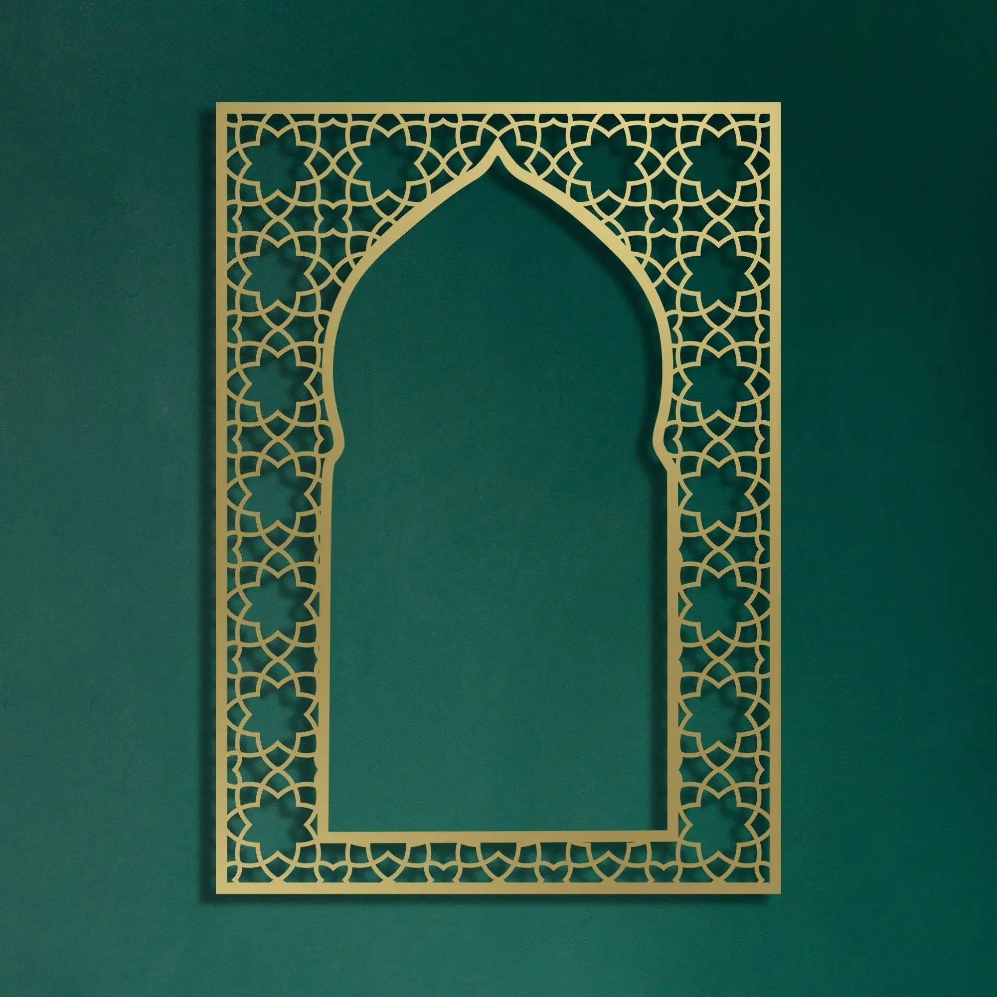Islamic Wall Art – Metal Home Décor Panel with Arabic Design, Ideal for Interior & Outdoor, Perfect Muslim Gifts & Wall Hanger