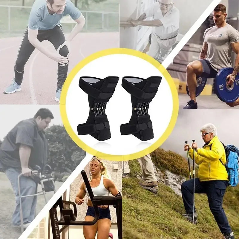 1 Pcs Knee Protection Booster Power Support Knee Pads Powerful Rebound Spring Force Sports Reduces Soreness Cold Leg Protection