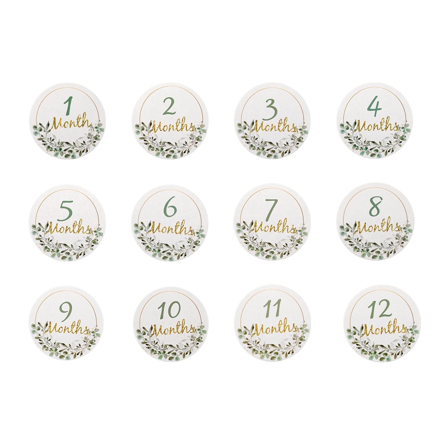 Baby Milestone Number Monthly Memorial Cards For Newborn Baby Paper Wooden Engraved Age Photography Accessories Birthing Gift