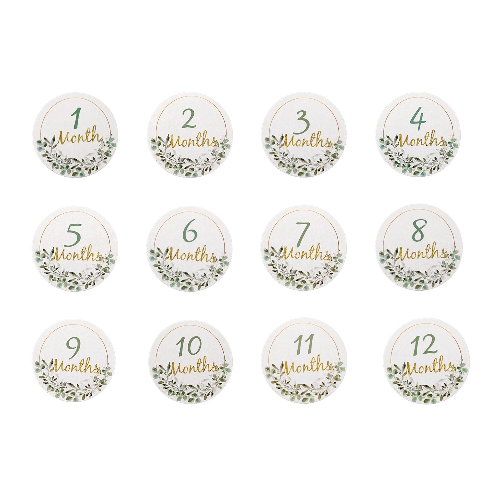 Baby Milestone Number Monthly Memorial Cards For Newborn Baby Paper Wooden Engraved Age Photography Accessories Birthing Gift