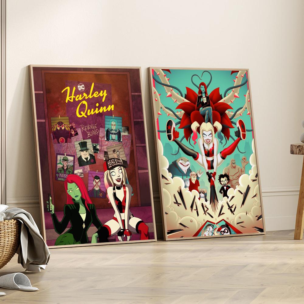 Décoration murale moderne pour la maison, affiches et autocollants H-Harley Cool Quinns, pour chambre à coucher, salle d'activités, bar, art mural à suspendre, peinture décorative