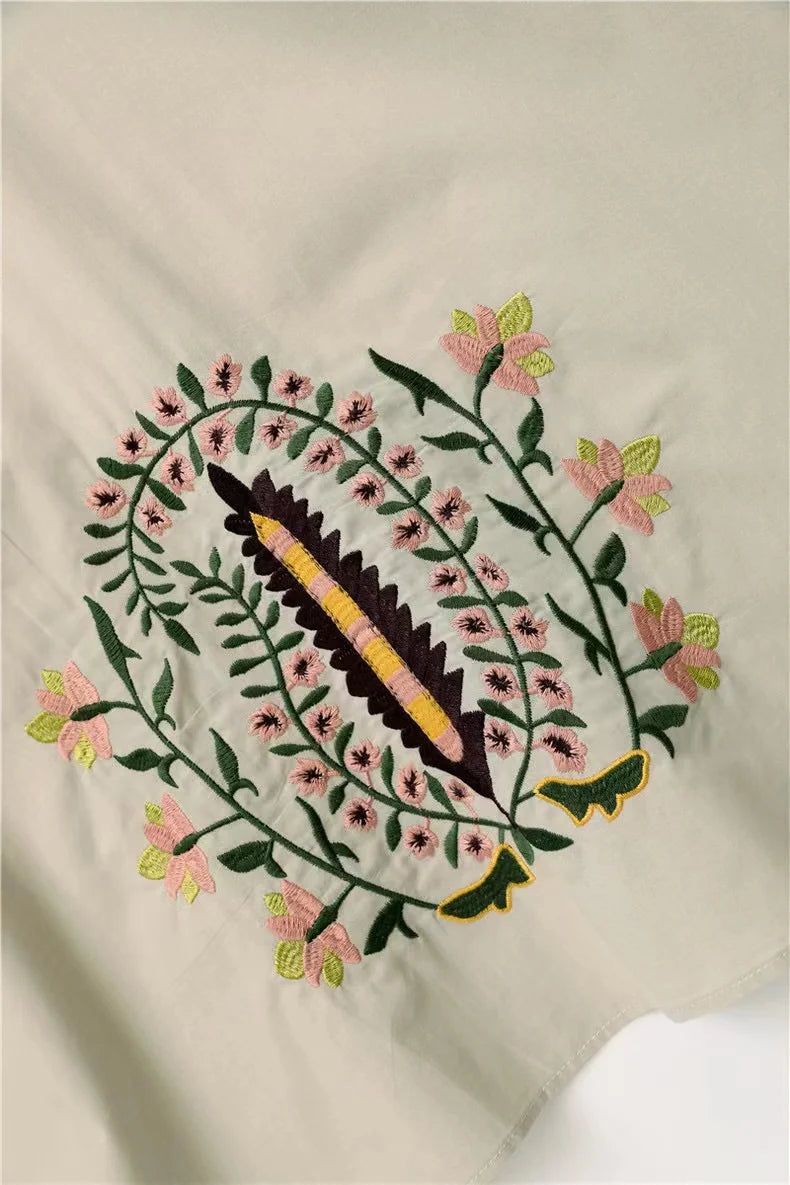 RARF 2024 Nouveau positionnement industrie lourde broderie artisanat col en V robe longue style bohème vacances