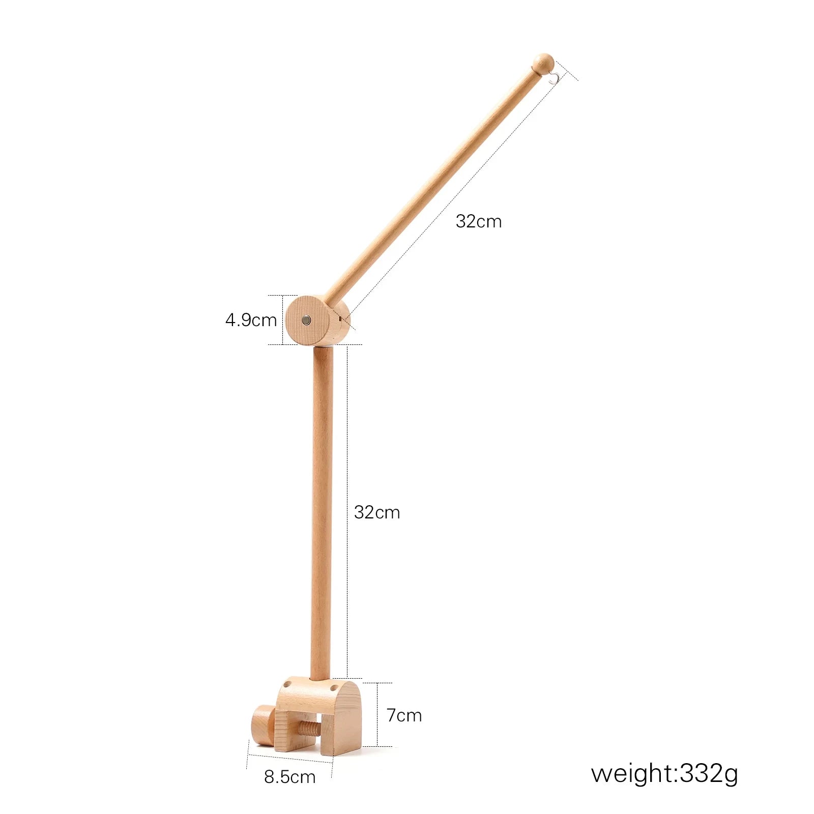 Baby Wooden Bedbell Bracket 0-12 Months Bed Bell Bracket Wooden Mobile Newborn Crochet Bed Bell Hanging Toys Newbaby Rattle Toys