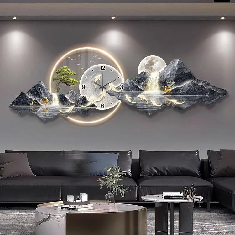 Fashion Luxury Wall Watch Led Metal Wall Art Cute Design Large Nordic Aesthetic Wall Clocks Creative Saat Ornaments Home Decor