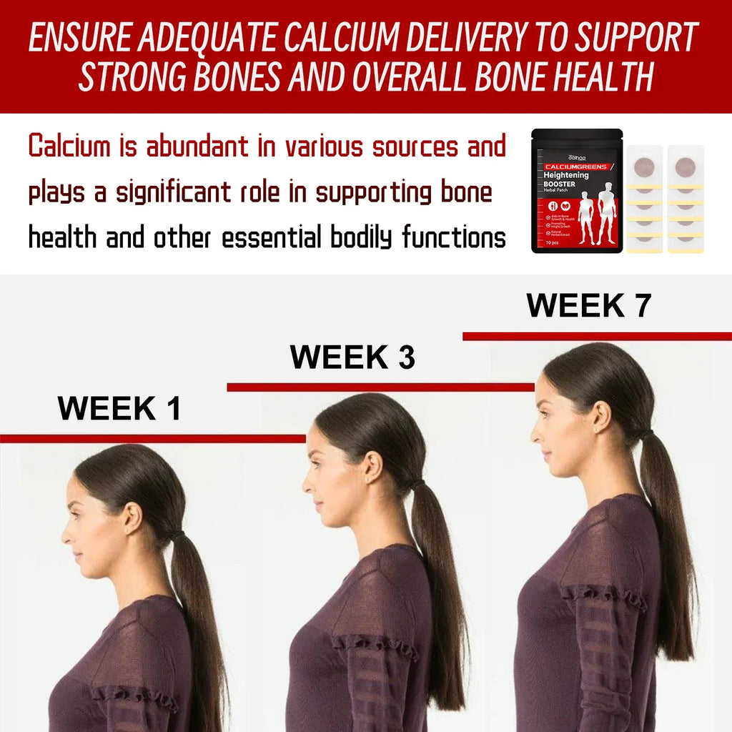 1-10Bags Height Growth Patch Promote Bone Strength Calcium Vitamin D Supplements Adult Teen Plantar Acupoint Stimulation Sticker