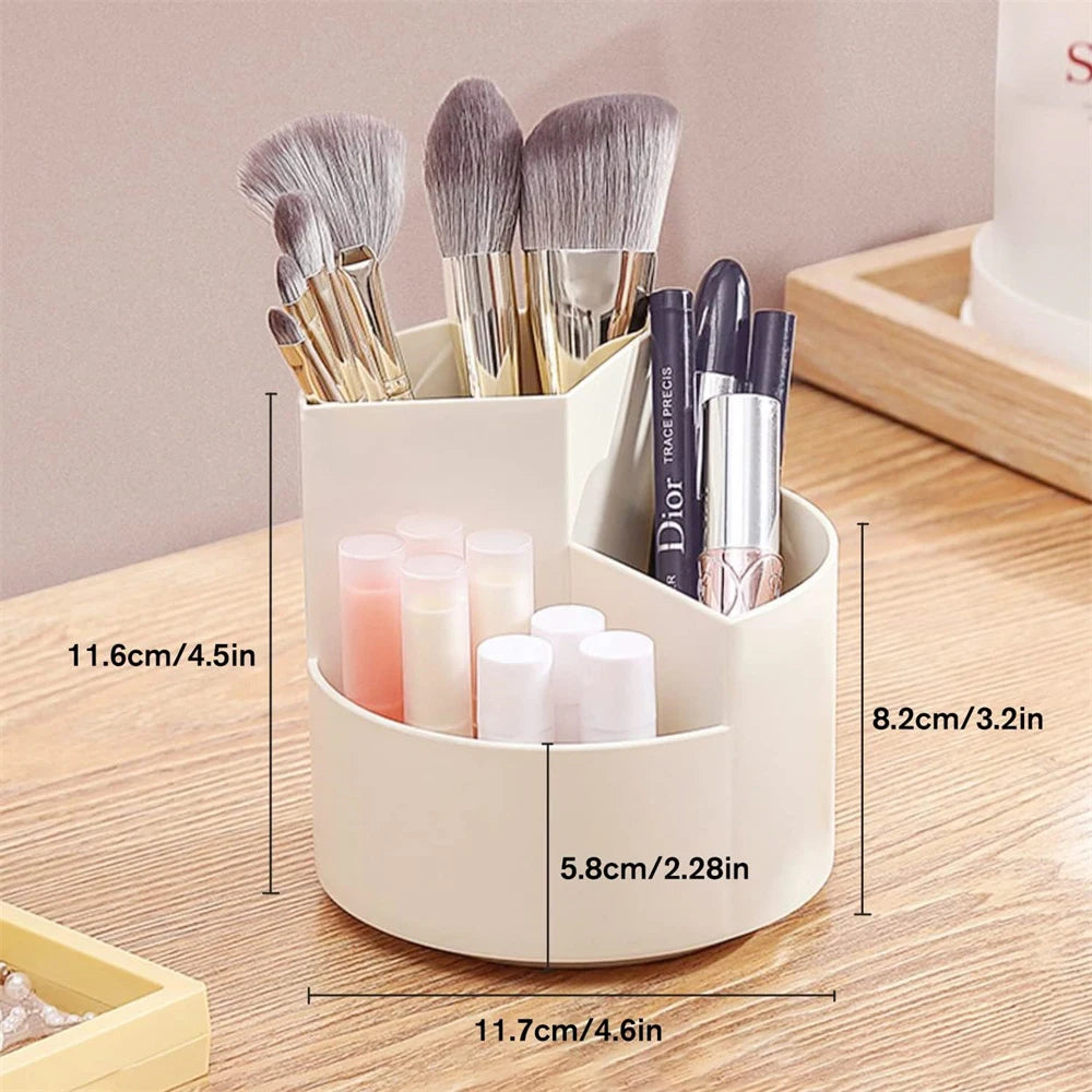 Makeup Brush Holder, 360° Swivel Makeup Brush Container, Makeup Brush Storage, Brush Holder, Makeup Brush Holder White