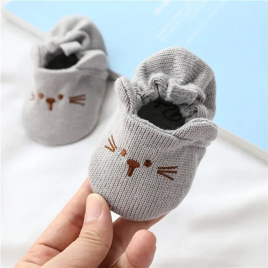 Chaussures de berceau pour nouveau-né, garçons et filles, décontractées, pour les premiers pas, mignonnes, avec oreilles d'animaux, semelles souples, antidérapantes, plates, pour tout-petits de 0 à 18 mois