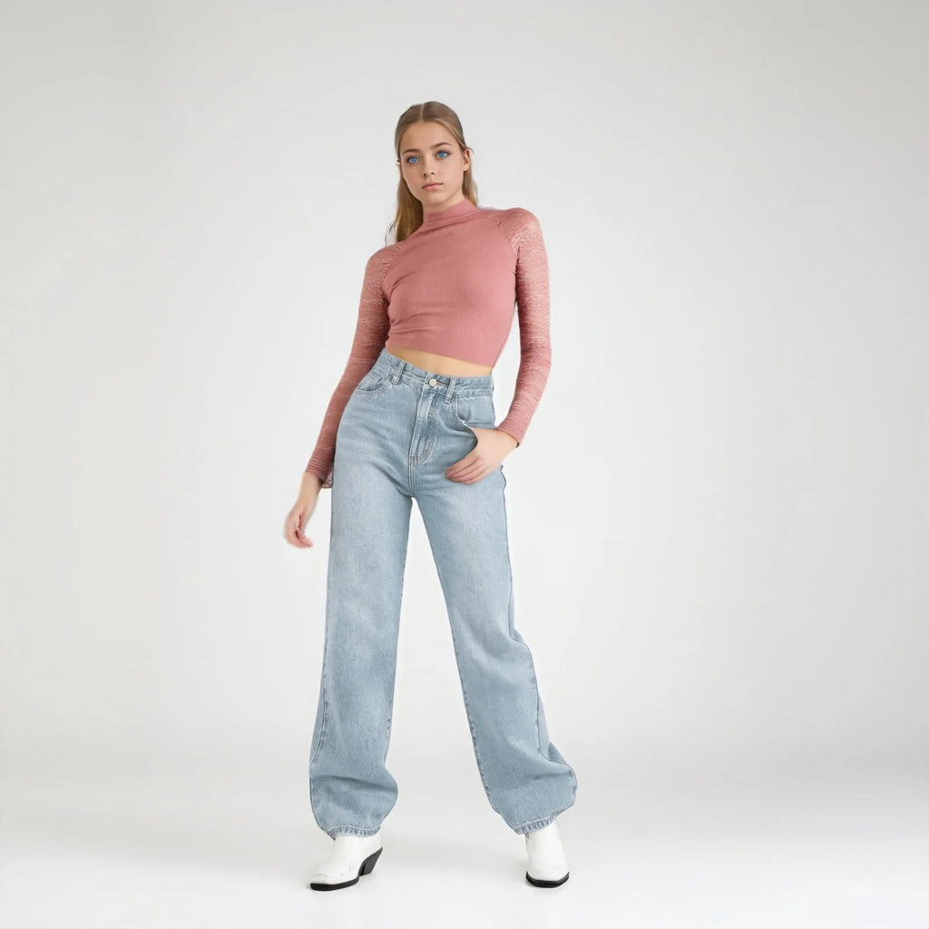 Women's High Waist Washed Women's Jeans Fashionable Versatile Straight Leg Pants Jeans Women Jean Pants Women Jeans Women 2025