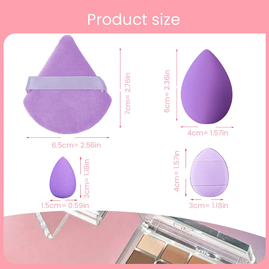 Ensemble d'outils de maquillage 12 pièces, taille géante, œuf de maquillage doux, poudre de maquillage, convient pour le maquillage de base, le réglage du maquillage d'angle, le maquillage pour débutants