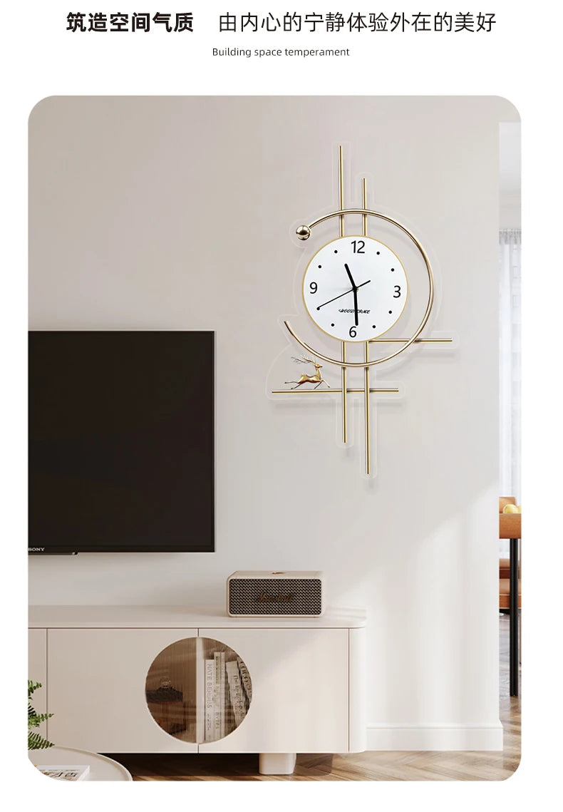 Horloge murale en métal pour salle de bain, salon, design xénomorphe, montre murale créative et tendance, motif paon, décoration de chambre