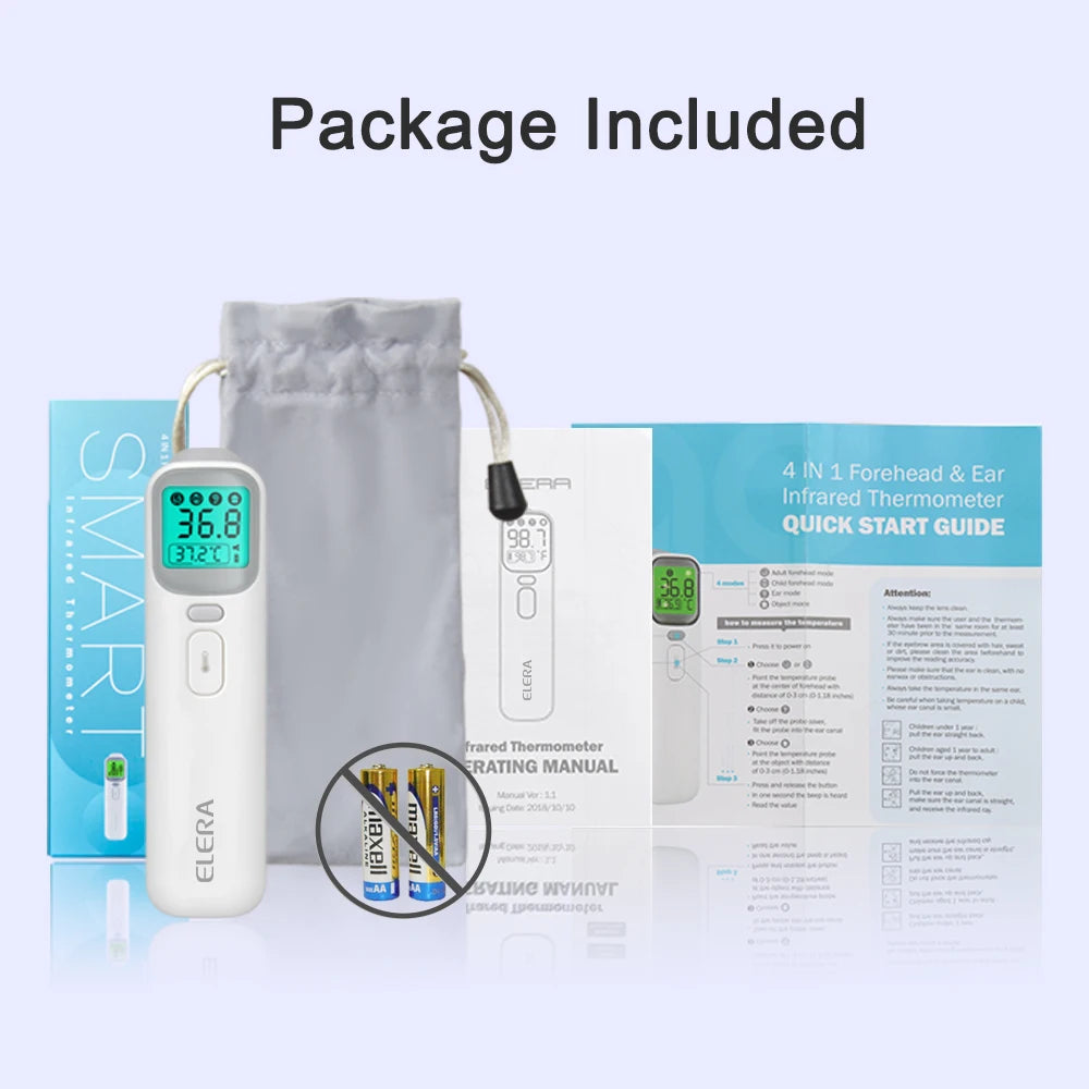 ELERA Infrared Digital Thermometer Forehead Ear Body Fever Termometre Medical Non-contact Temperature Measurement Device