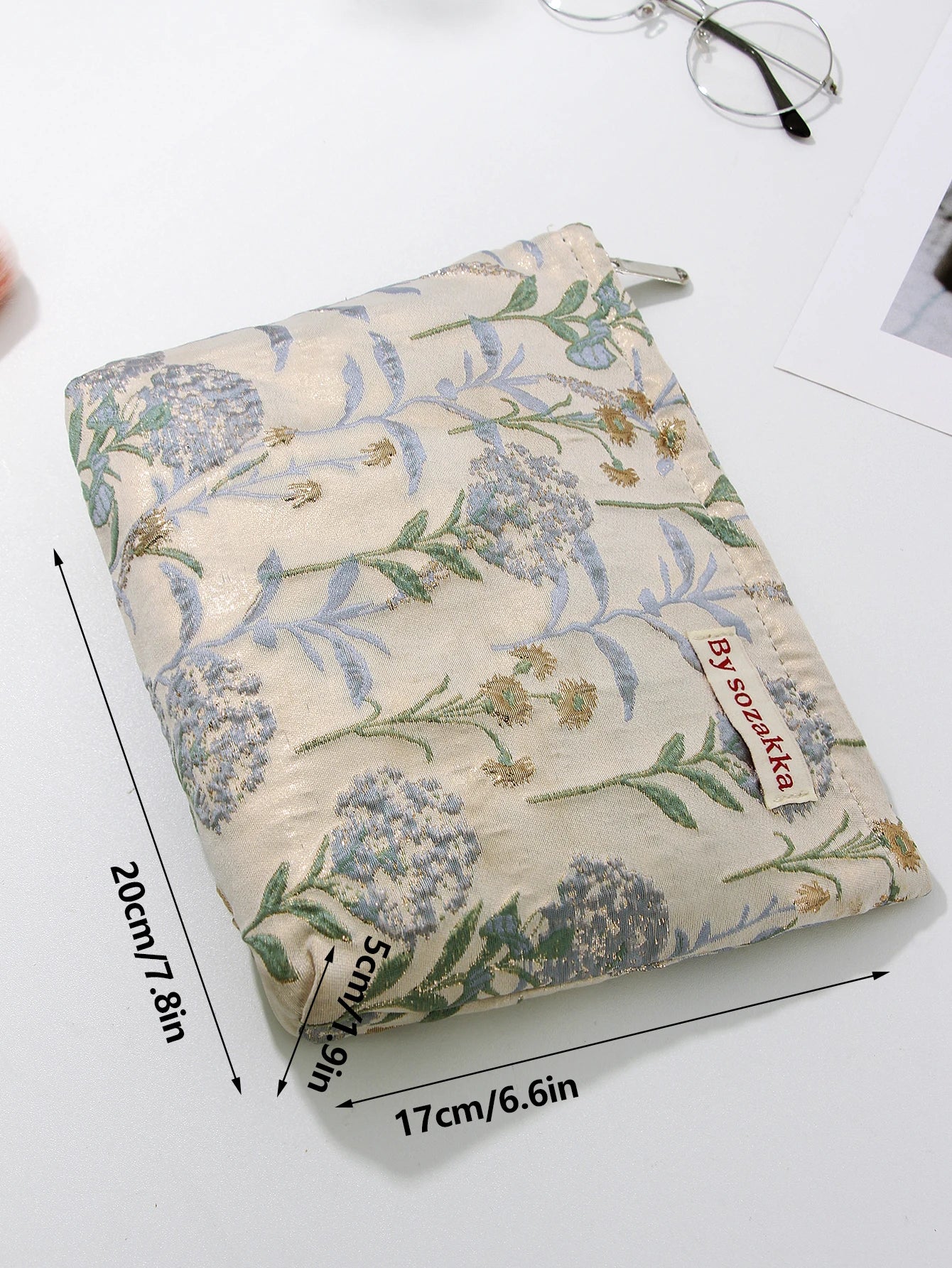 1pc/set jacquard makeup bag, cute floral makeup  bag, holiday gift clutch makeup bag, makeup storage bag