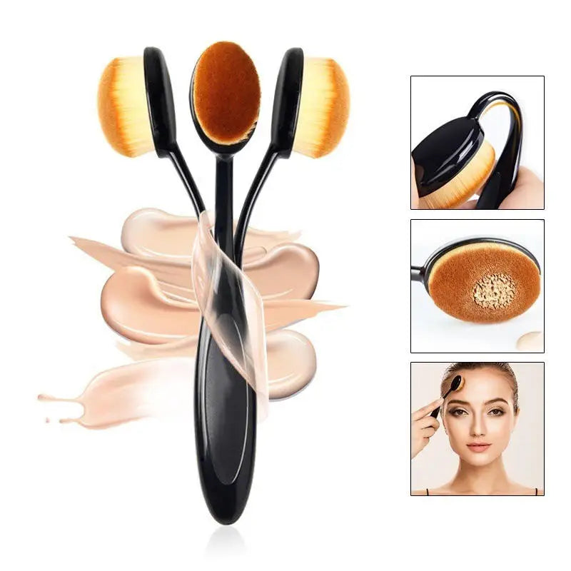3/5 PCS Foundation Brush Toothbrush Shape Makeup Make Up Tools Get Fast Even Application of Creams and Powders Cosmnetic