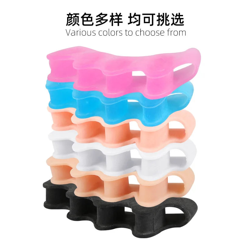 1 Pair Silicone Toe Separator Bunion Corrector Hammer Toe Corrector Soft Silicone Material for Toe Separation Foot Care Tool