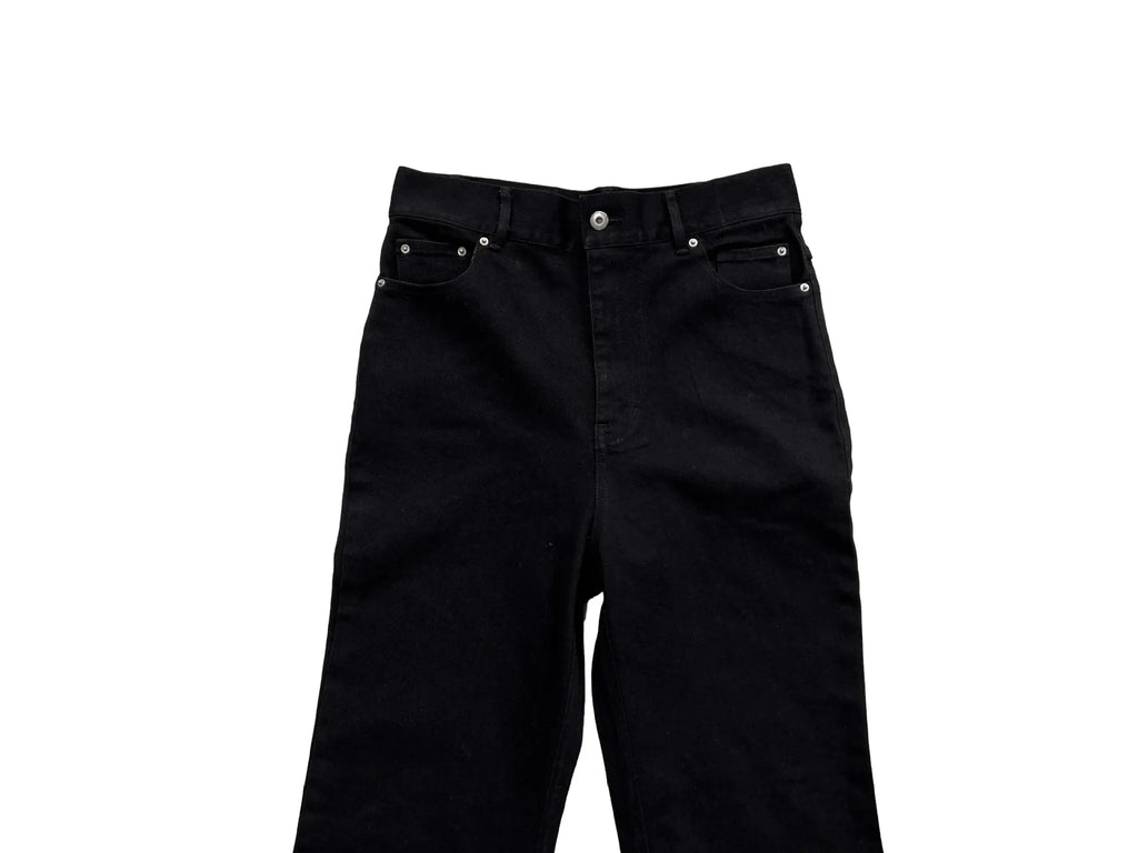 Erkek Kot Pantolon Moda Pantolon Erkek Fermuarlı Tam Boy Sokak Pantolonu Kot Siyah Düz Erkek Giyim