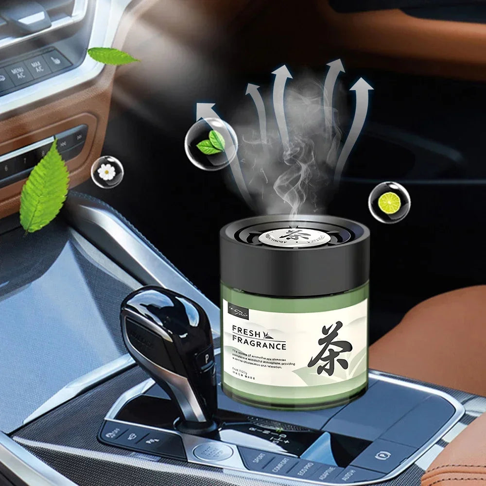 Car Aromatherapy Solid Balm Long Lasting Fragrance Car Dashboard Cup Groove Tea Aroma Ornament Interior Deodorant Air Freshener