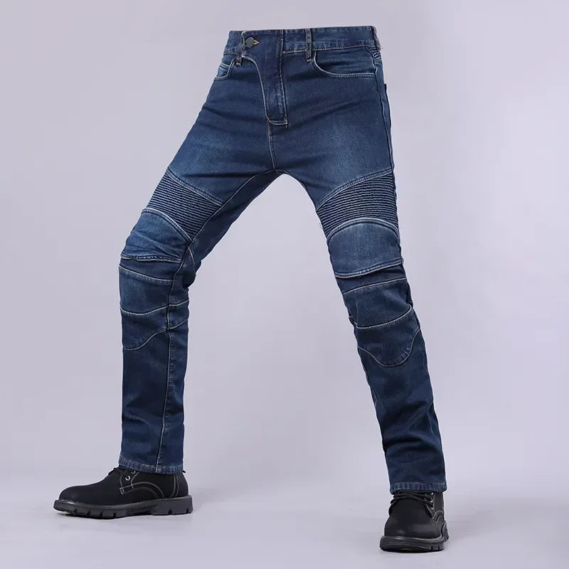 Men's Motorcycle Riding Jeans Pants, Anti-Skid Abrasion Resistant All-Weather Classic Fit Race-Ready Biker Gear