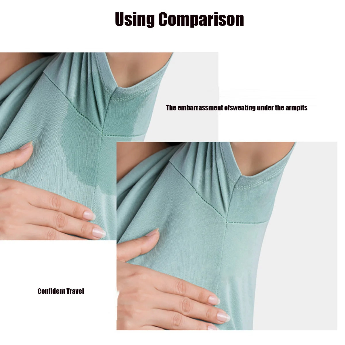 10 Pieces Summer Disposable Sweat Absorbing Stickers Thin Underarm Sweatband,Invisible And Seamless Elastic Cotton Fabric