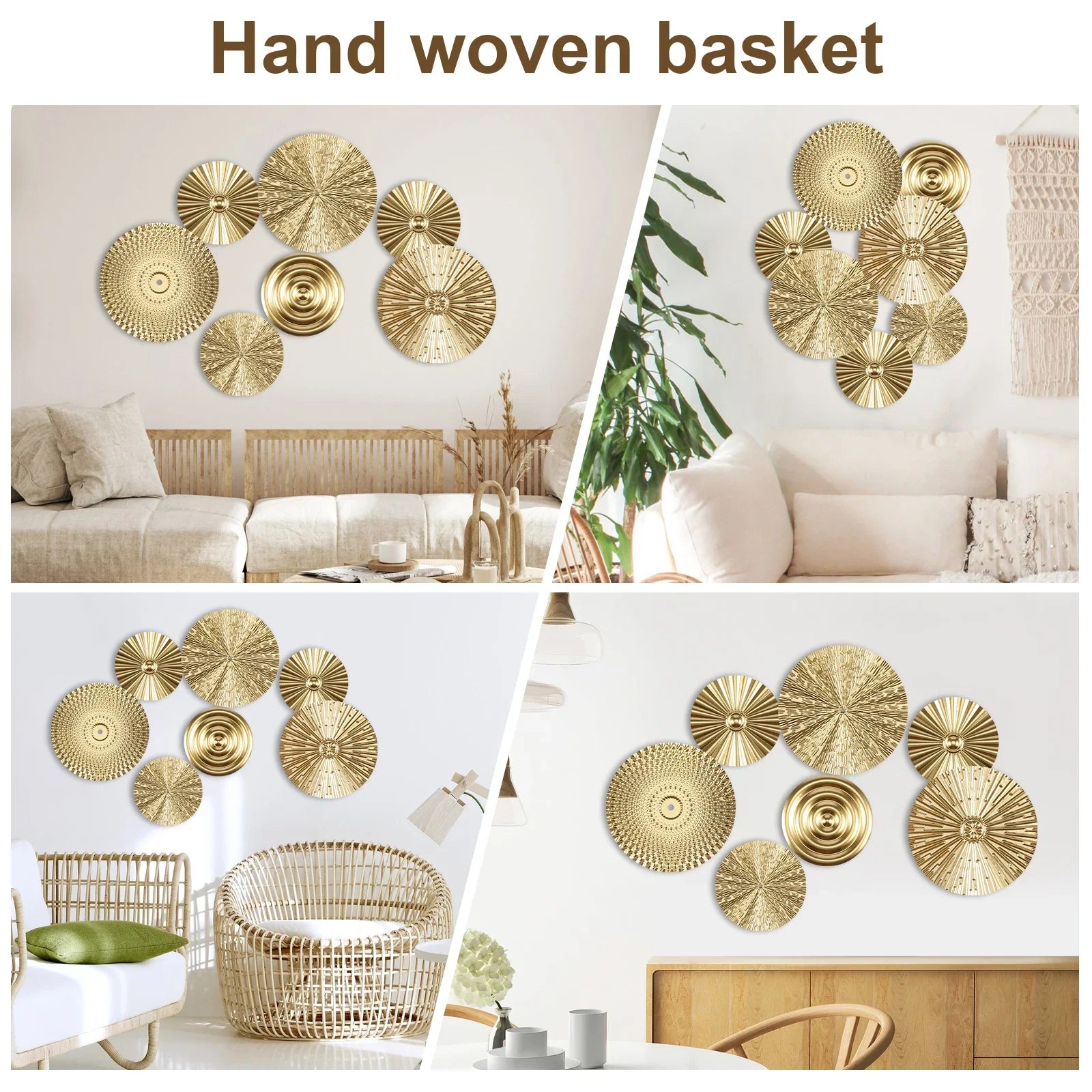 Gold Wall Decor Metal Gold Wall Art Minimalist Gold Wall Decoration Hangable Gold Wall Home Decor Exquisite Gold Wall Hanging