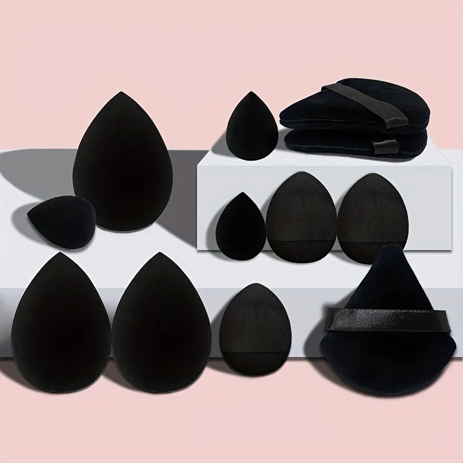 12pcs Makeup Tool Set Size Size Giant Soft Makeup Egg Makeup Powder Suitable for Base Makeup Corner Makeup Setting Novice Makeup
