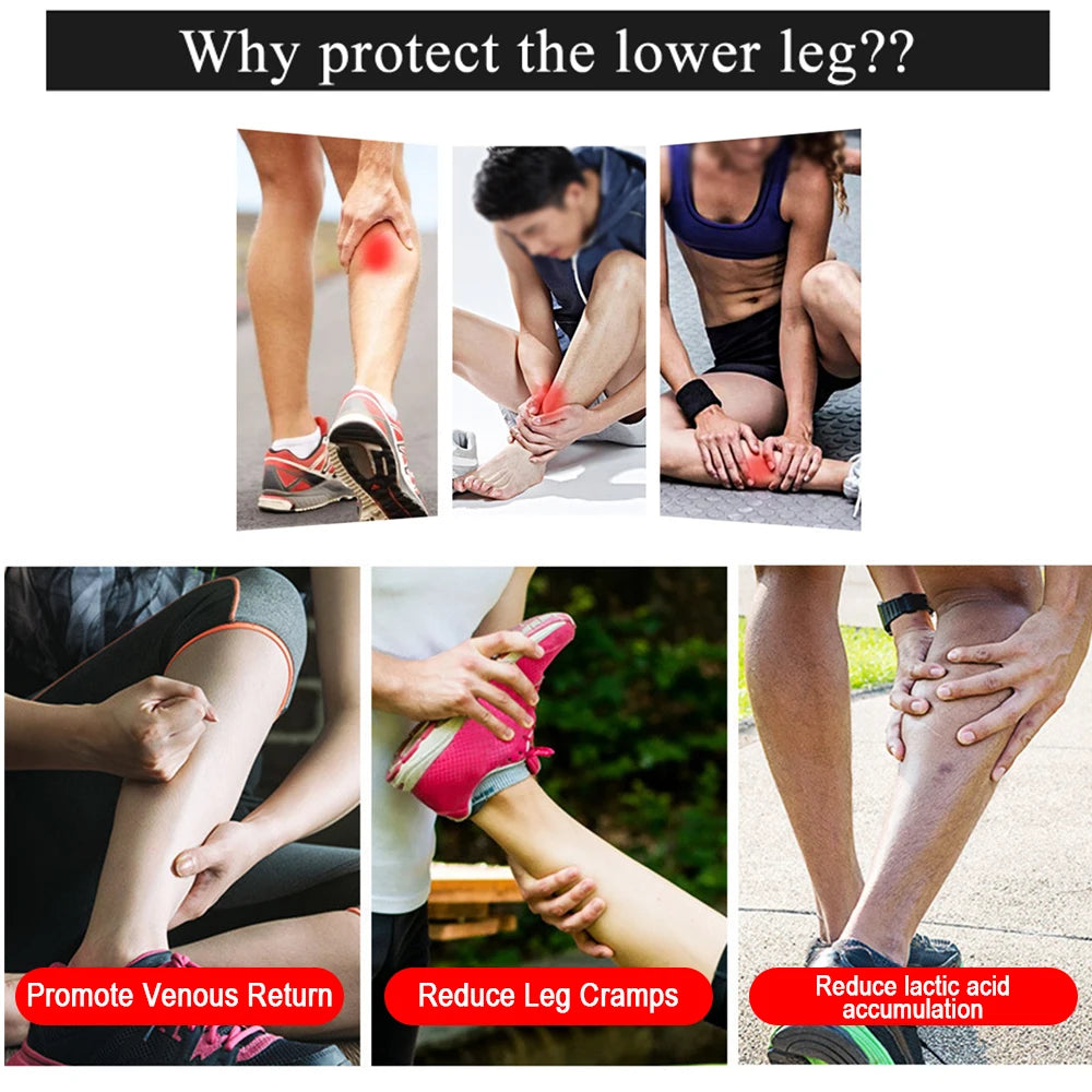 1 Pair Calf Compression Sleeves, Footless Socks Support for Running, Men Women Leg Sleeve Brace for Shin Guard Splints Swelling