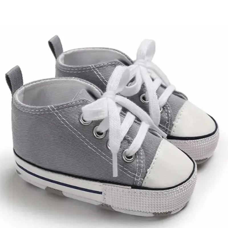 Chaussures bébé garçon fille, baskets classiques en toile décontractées, semelle souple, antidérapantes, pour nouveau-né, premier pas, D2486