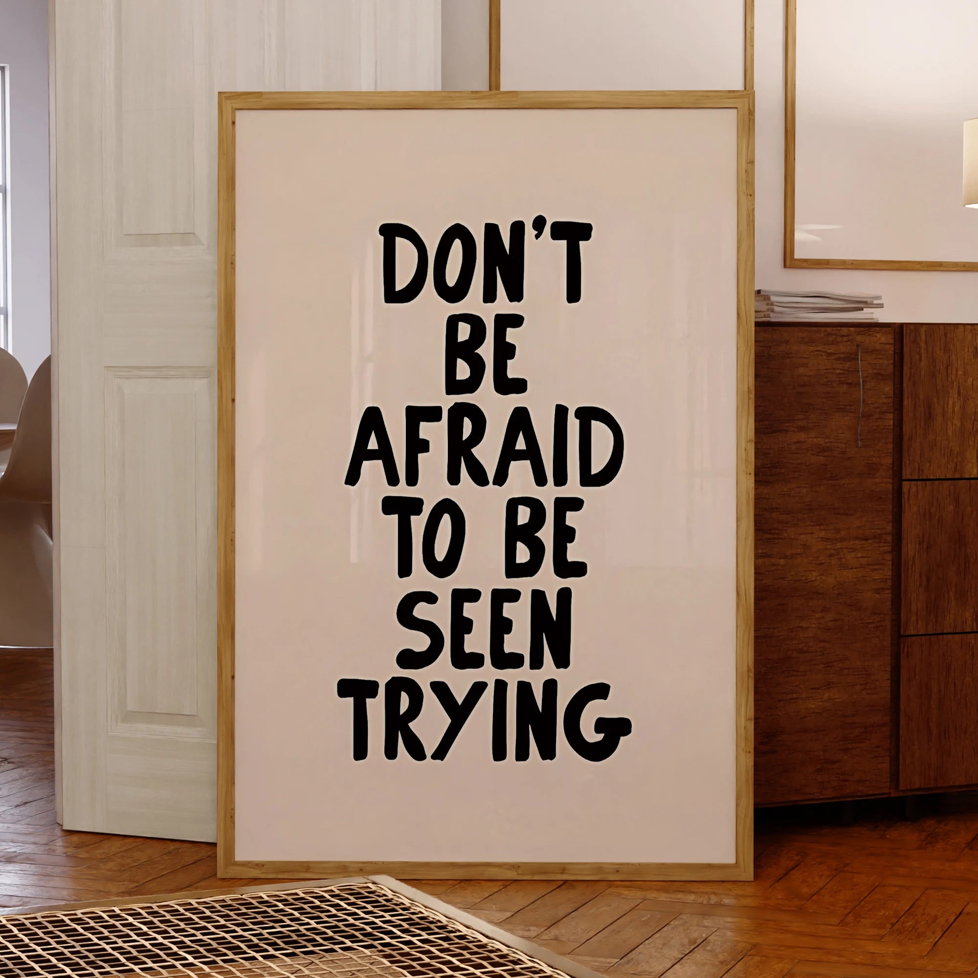 Modern Simple Don't Be Afraid To Be Seen Trying Wall Art Prints Canvas Painting Poster Picture For Living Room Home Decor