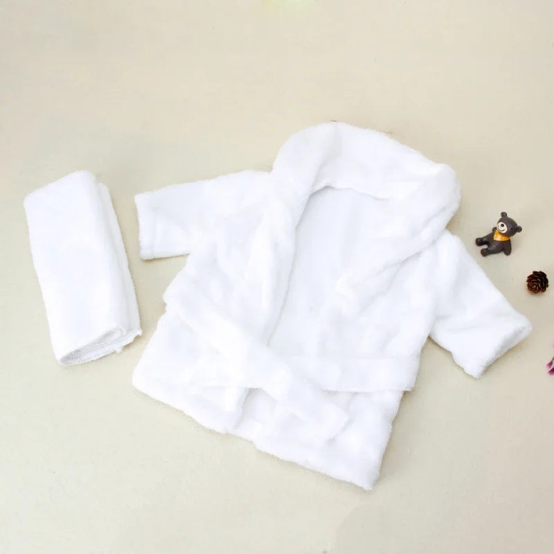 New Baby Bathrobes Bath Towel Solid Color Warm Suit Newborn Photography Outfits for Photo Shoot Accessories