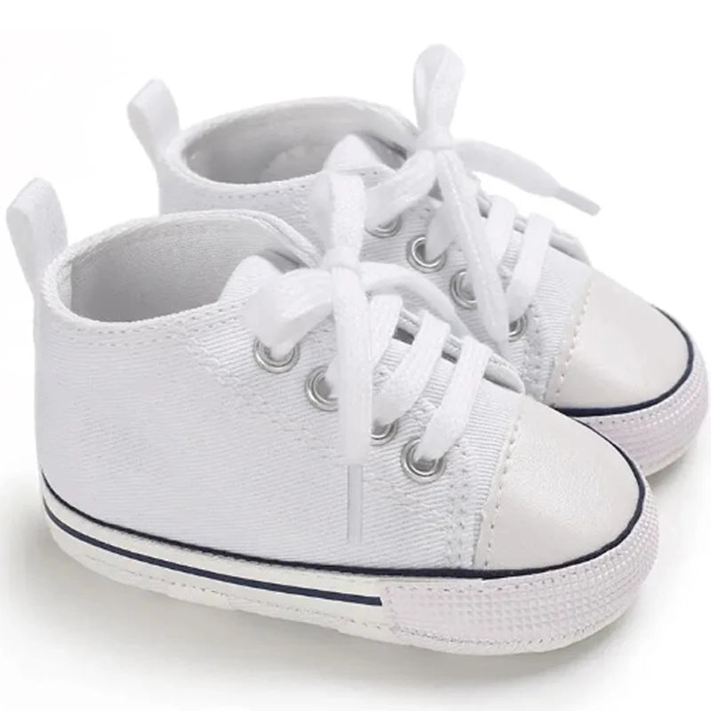 Chaussures bébé garçon fille, baskets classiques en toile décontractées, semelle souple, antidérapantes, pour nouveau-né, premier pas, D2486