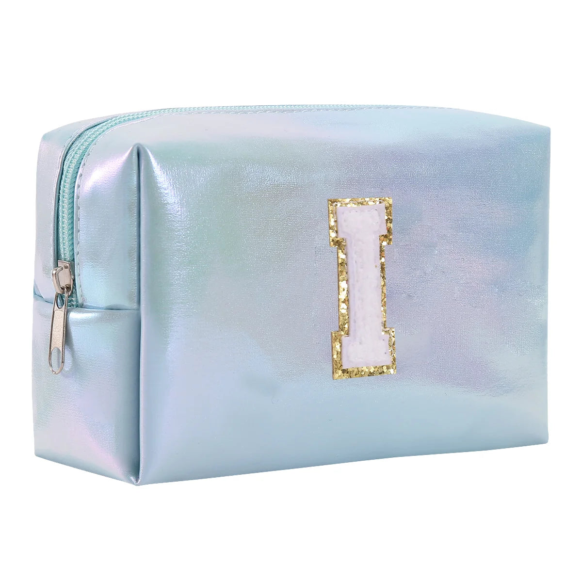 Personalized Initial Makeup Bag,Letter Zipper Cosmetic Bag for Womens,Preppy Makeup Bags,Makeup Pouch, Travel Makeup Bags