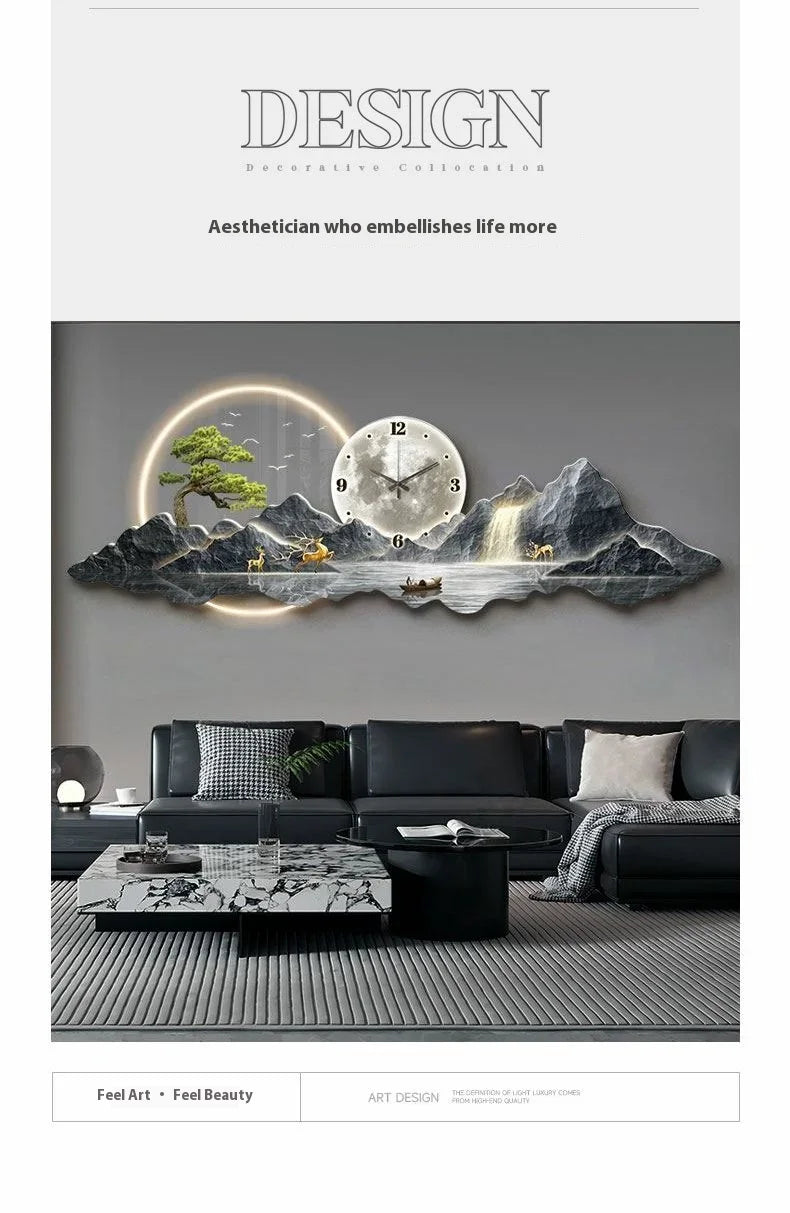 Fashion Luxury Wall Watch Led Metal Wall Art Cute Design Large Nordic Aesthetic Wall Clocks Creative Saat Ornaments Home Decor