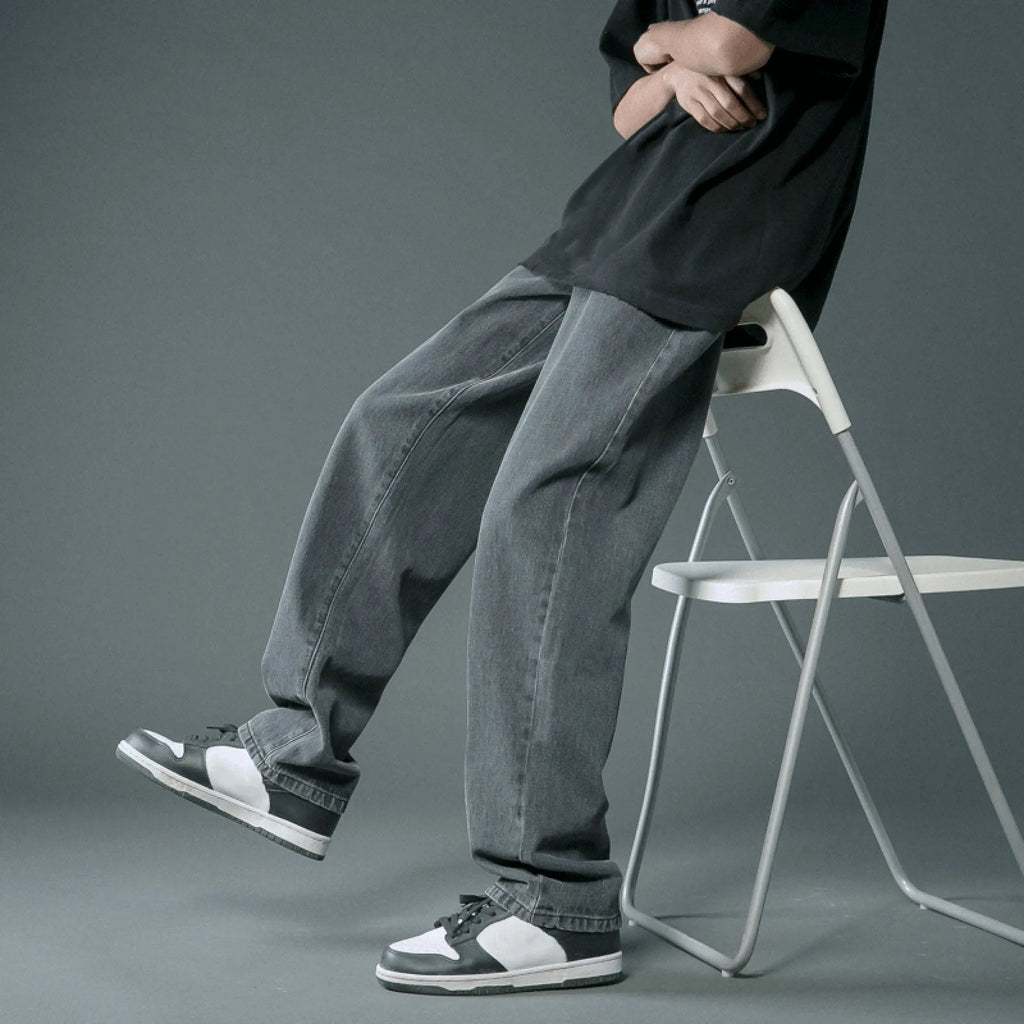 Men Casual Fashion Loose Jeans Street Wide Leg Trousers Pants Male Clothes Casual Trousers Ropa Hombre Cargo Baggy
