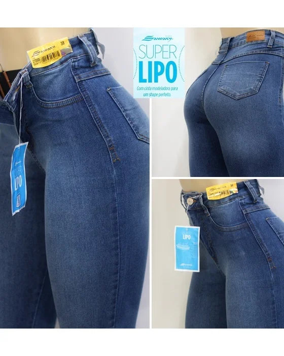 Jeans For Women Mom Jeans Blue Gray Black Woman High Elastic 36 38 40 Stretch Jeans Female Washed Denim Skinny Pencil Pants