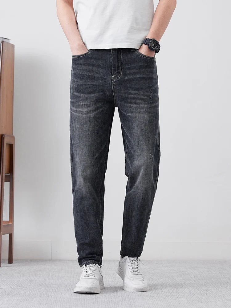 Men's Casual Jeans 2025 New Fashion Loose Tapered Pants Comfortable Personalized Vintage Male Clothes Denim Trousers