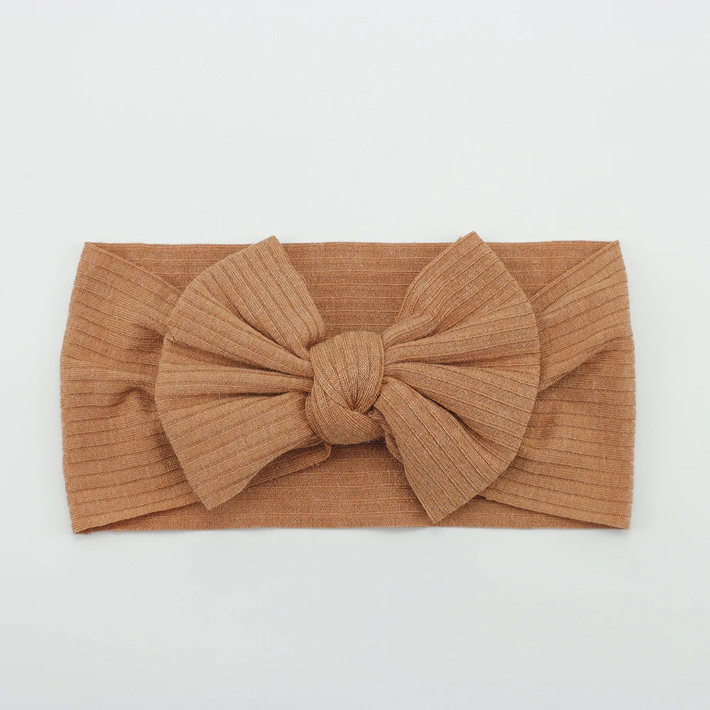3Pcs/Lot Knit Baby Headband Bow Newborn Elastic Soft Nylon Headbands For Baby Girl Turban Infant Hair Accessories Kids Headwear