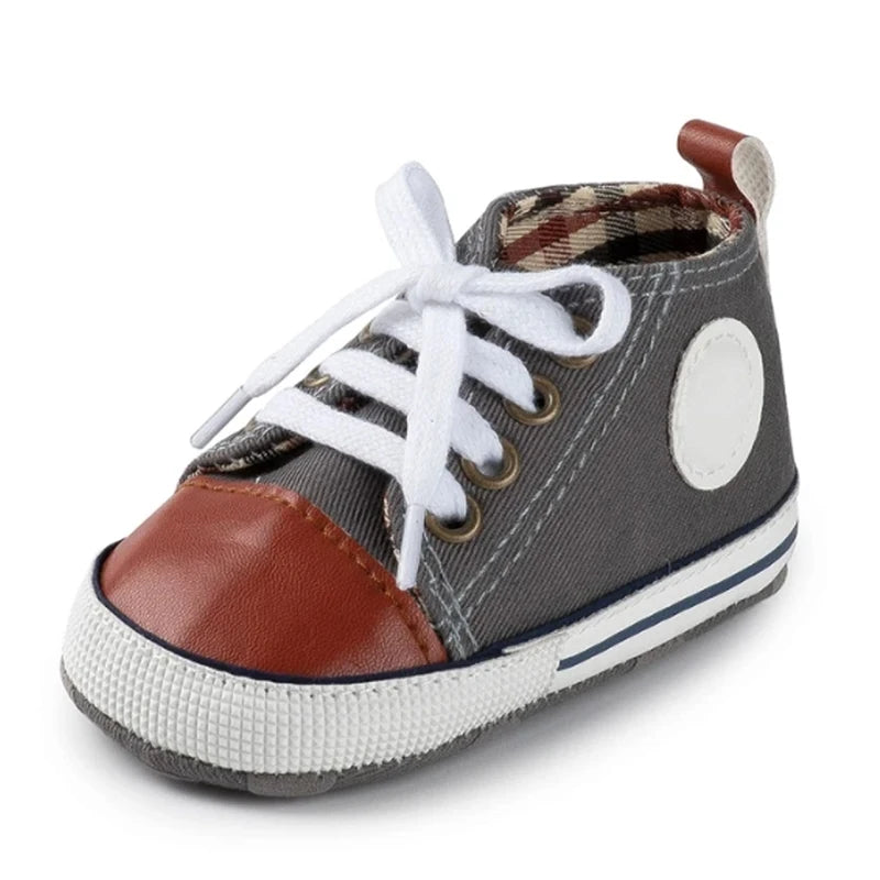 Chaussures bébé garçon fille, baskets classiques en toile décontractées, semelle souple, antidérapantes, pour nouveau-né, premier pas, D2486