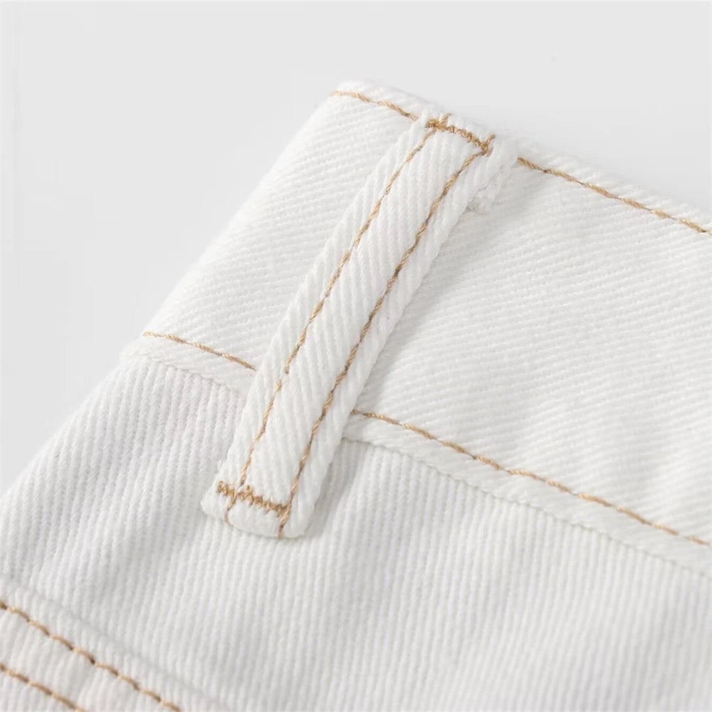 New Women's Clothing Versatile, Fashionable, High Waist, Design Sense, Slim Curled Hem, Jeans for Women