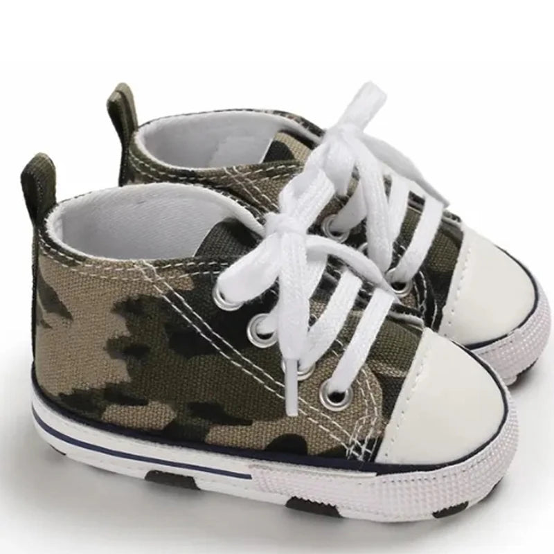 Chaussures bébé garçon fille, baskets classiques en toile décontractées, semelle souple, antidérapantes, pour nouveau-né, premier pas, D2486
